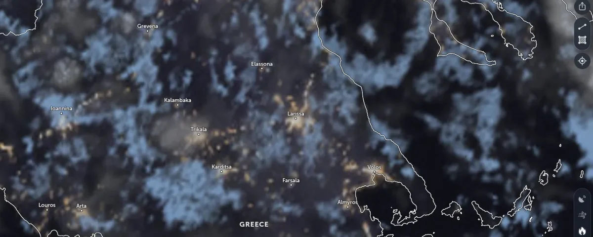 Δορυφορική εικόνα Λάρισα καιρός — 3–9 Απριλίου 2026